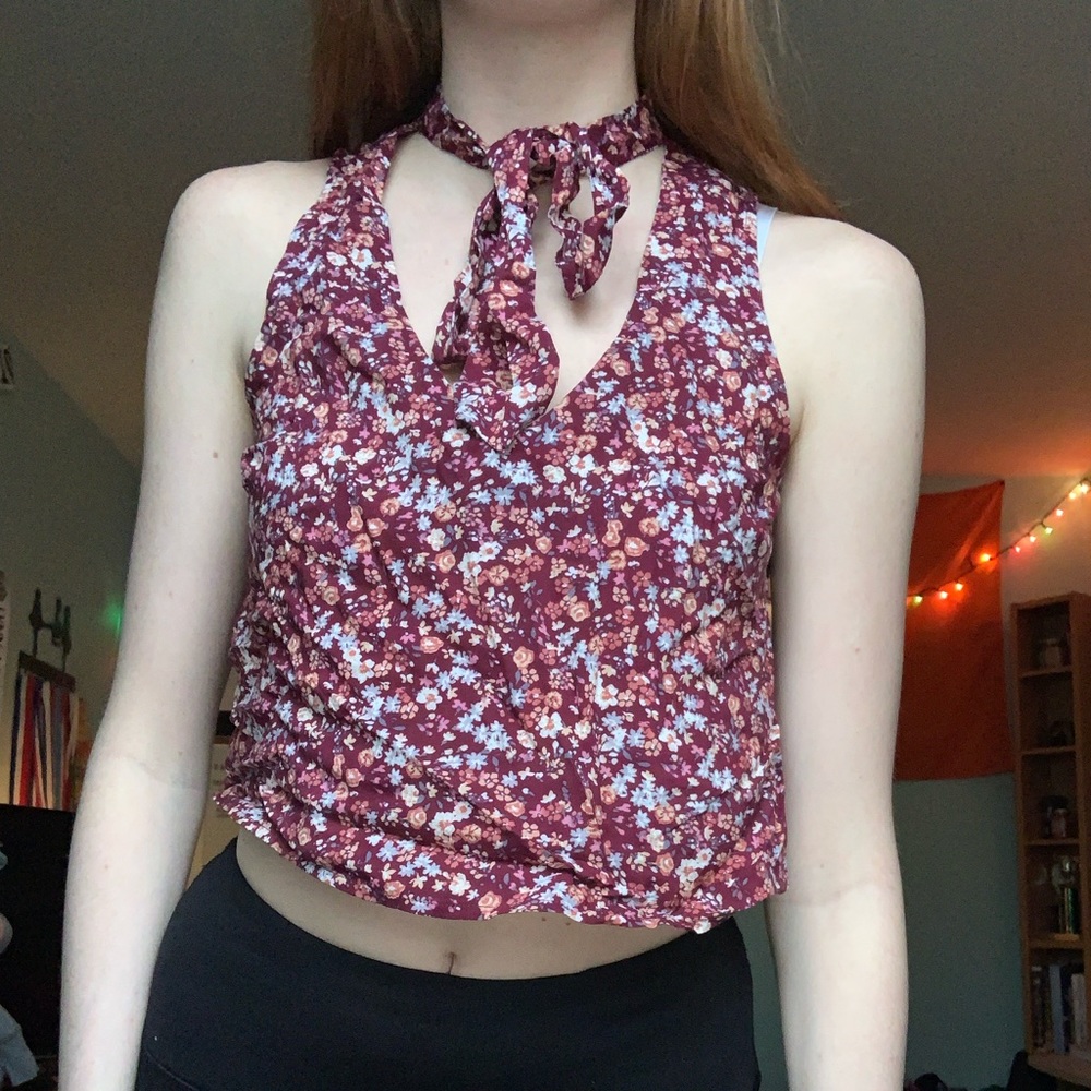 Forever 21 floral crop top